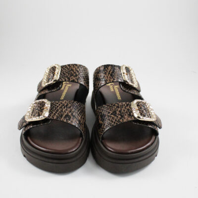 Flat sandals 4525 brown snake