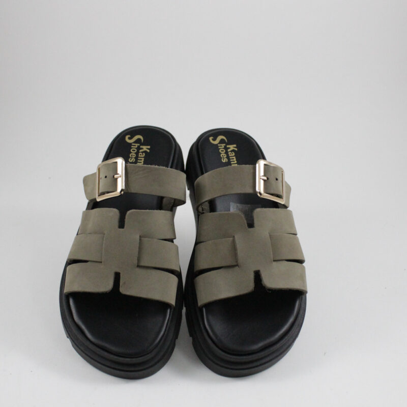 Flatform sandals 4521 khaki