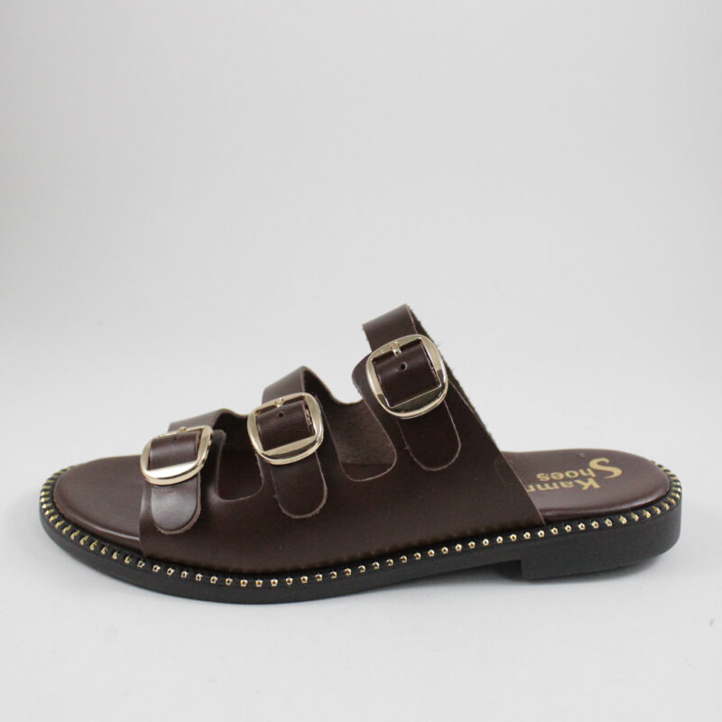 Flat sandals 165 brown