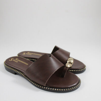 Flat sandals 300 brown