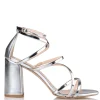 BLOCK HEEL SANDALS 19985 SILVER
