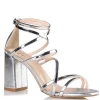 BLOCK HEEL SANDALS 19985 SILVER
