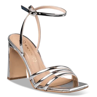BLOCK HEEL SANDALS 21792 SILVER