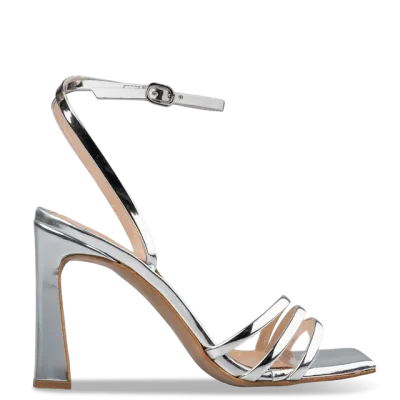 BLOCK HEEL SANDALS 21792 SILVER