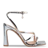 BLOCK HEEL SANDALS 21884 SILVER