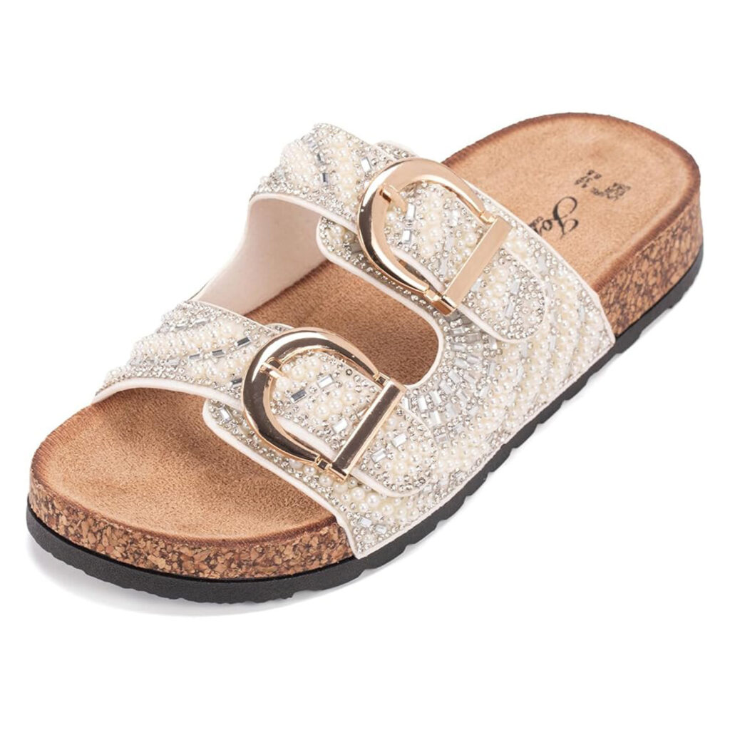 Flatform sandals 250325 White Jomix