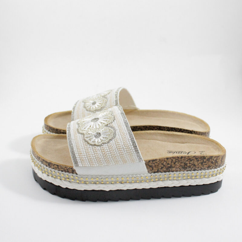 Flatform sandals 250223 White Jomix