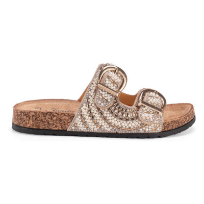Flatform sandals 250325 Gold Jomix