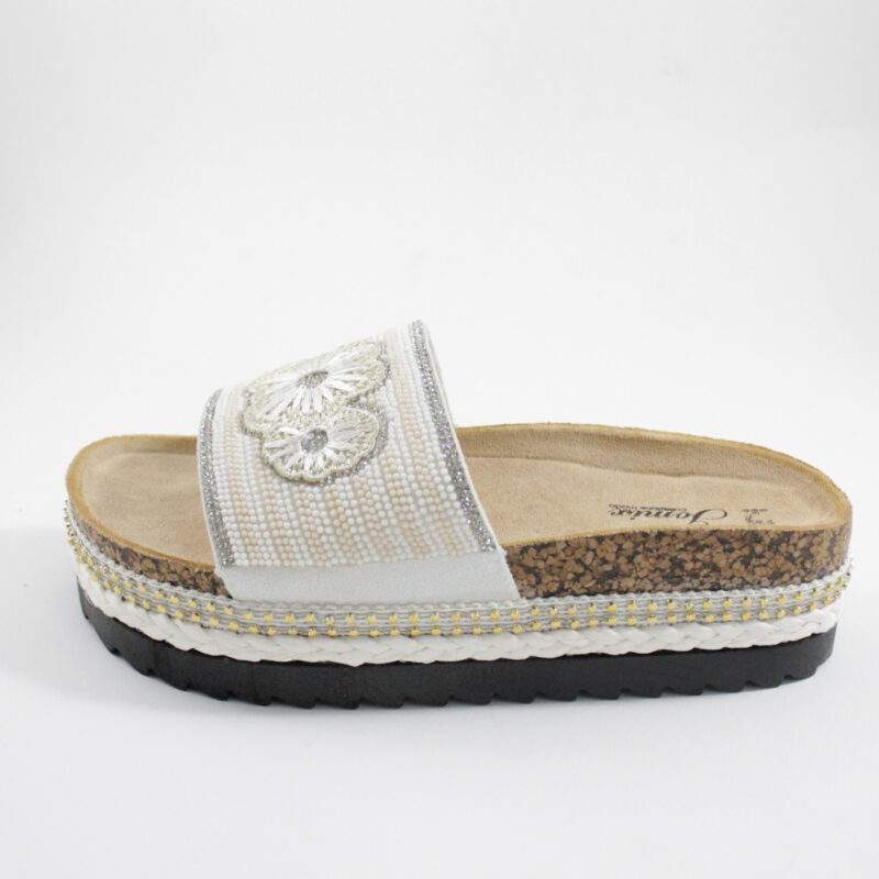 Flatform sandals 250223 White Jomix