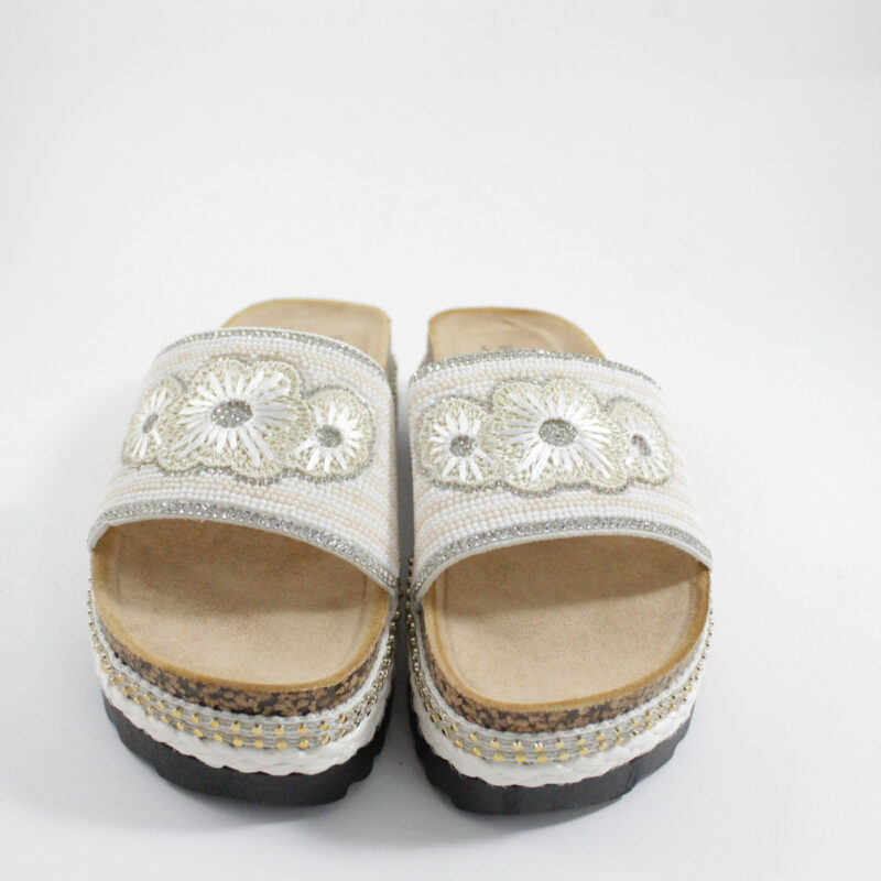 Flatform sandals 250223 White Jomix