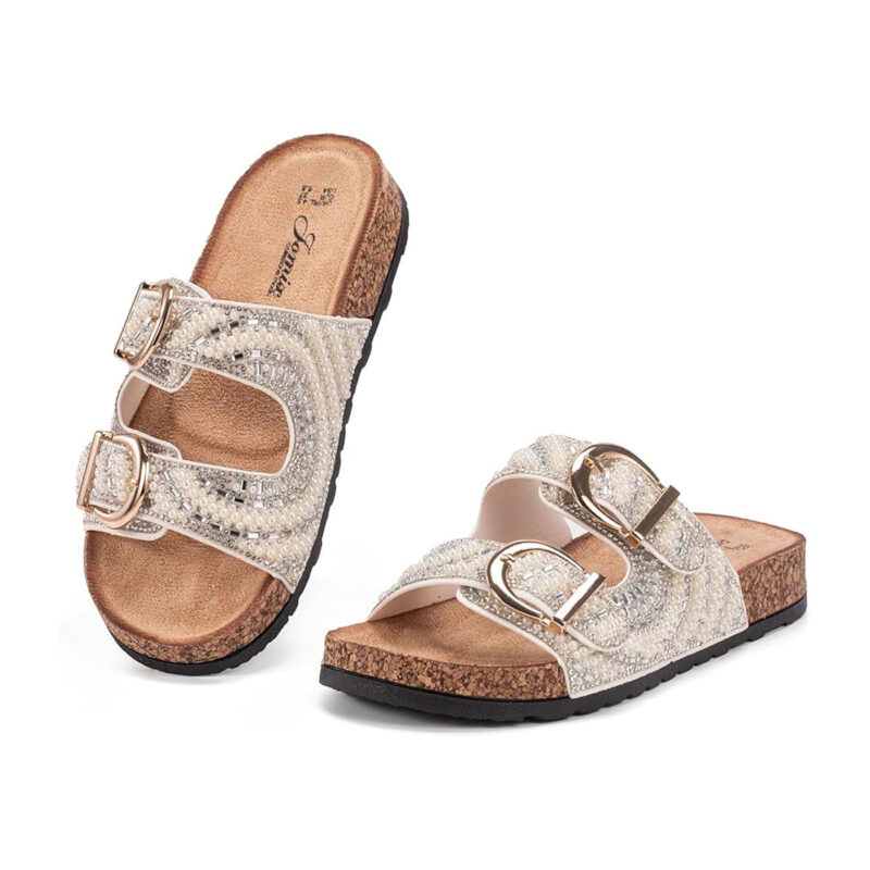 Flatform sandals 250325 White Jomix