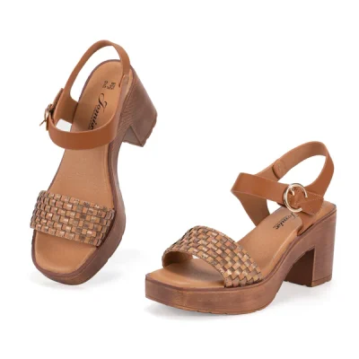 Platform sandals 250189 brown