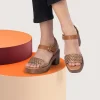 Platform sandals 250189 brown