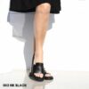 Women leather flatform sandals 1813 camel (Αντιγραφή)