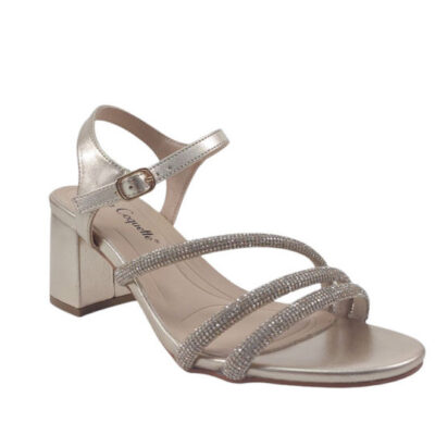 La Coquette mid heel sandals s20078a gold
