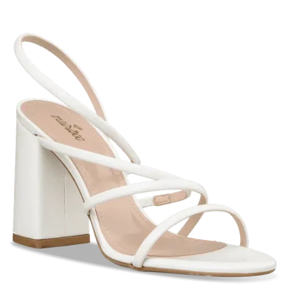 BLOCK HEEL SANDALS 21892 WHITE