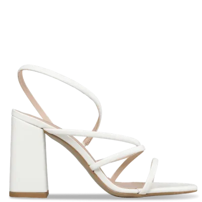 BLOCK HEEL SANDALS 21892 WHITE