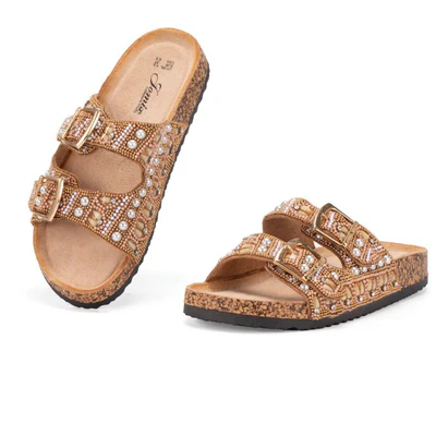 Flatform sandals 250215 brown