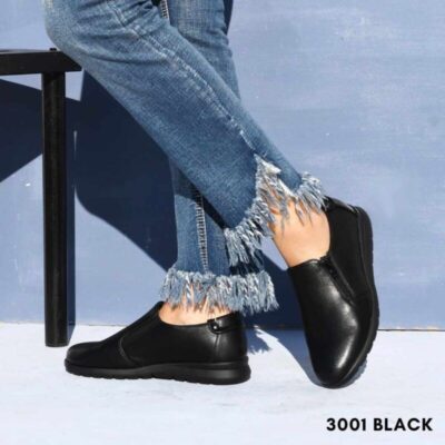 Slip on women mocassins 3001 black
