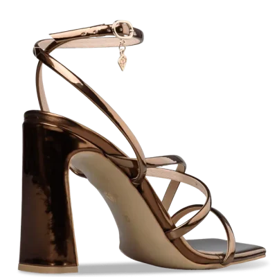 BLOCK HEEL SANDALS 21884 bronze