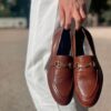 Catwalk leather loafers 26304 tan