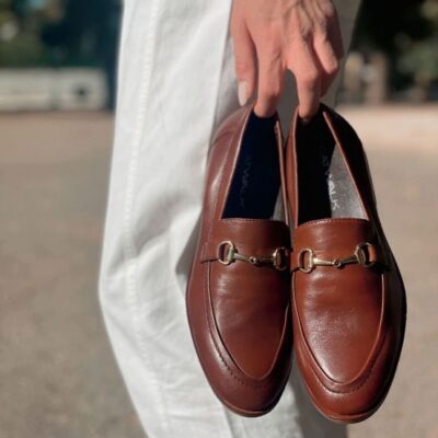 Catwalk leather loafers 26304 tan