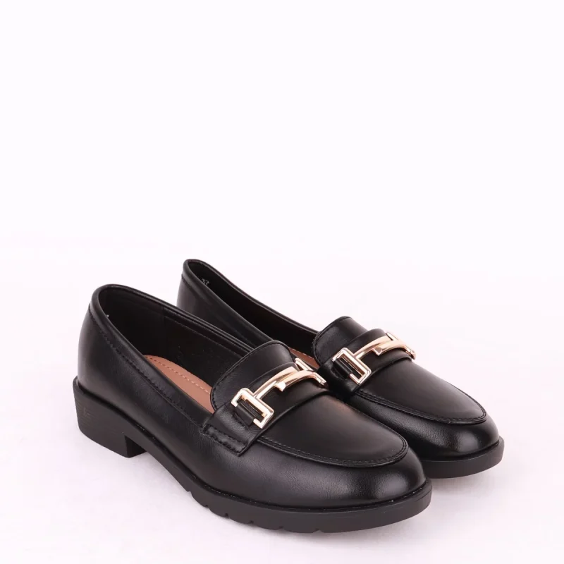 Women loafers 5302 black mat