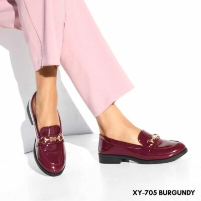 Women mocassins/loafers xy705 burgundy