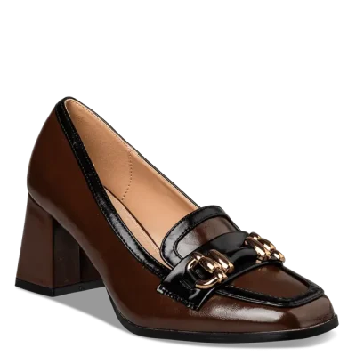 ENVIE 22343 MID HEELED LOAFERS BROWN