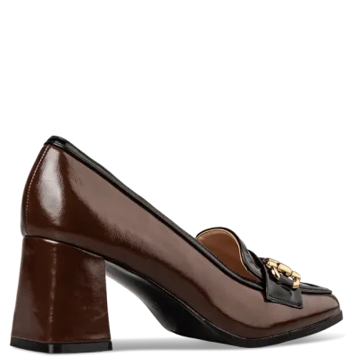 ENVIE 22343 MID HEELED LOAFERS BROWN