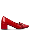 Envie 22353 mid heeled loafers red