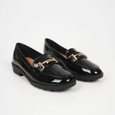 Women loafers 5302 black loustrini