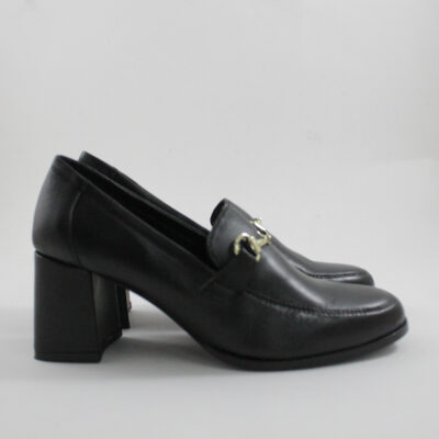 Catwalk leather loafers 26306 BLACK