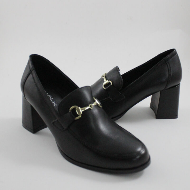 Catwalk leather loafers 26306 BLACK