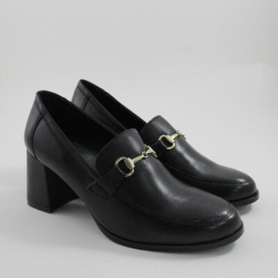 Catwalk leather loafers 26306 BLACK