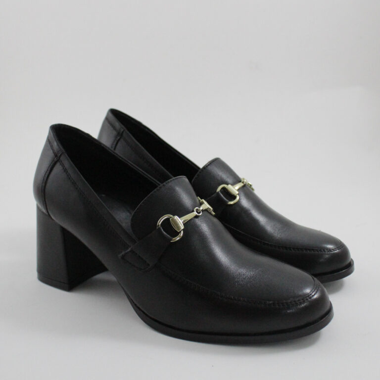 Catwalk leather loafers 26306 BLACK