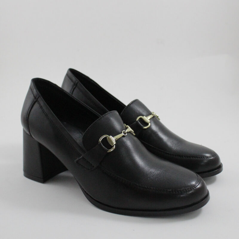 Catwalk leather loafers 26306 BLACK
