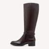 Tamaris leather boots 25529 mahogany