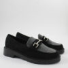 Women loafers g484 black suede