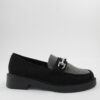 Women loafers g484 black suede