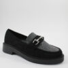Women loafers g484 black suede