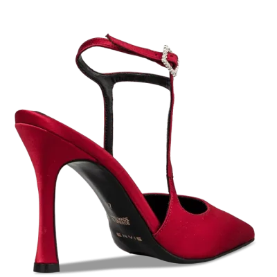 Envie 22101 slingback pumps red