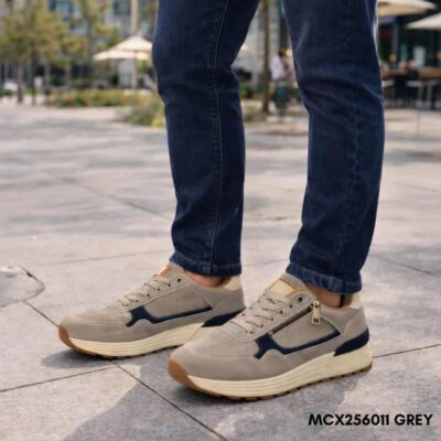 Men sneakers 256011 GREY