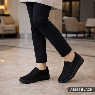 Women mocassins AB659 black