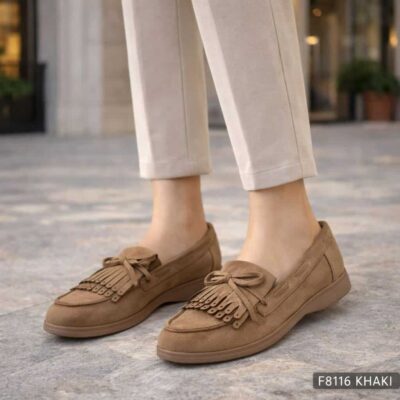 Women leather moccassins f8116 brown (Αντιγραφή)