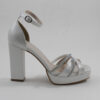 Platform heels beatris 4095 white perla
