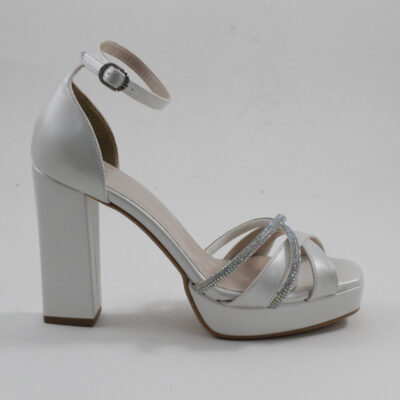 Platform heels beatris 4095 white perla
