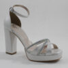 Platform heels beatris 4095 white perla