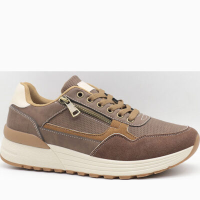 Men sneakers 256011 brown