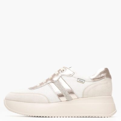 Callaghan Γυναικεία Παπούτσια Casual 60302 Πλατίνα Δέρμα